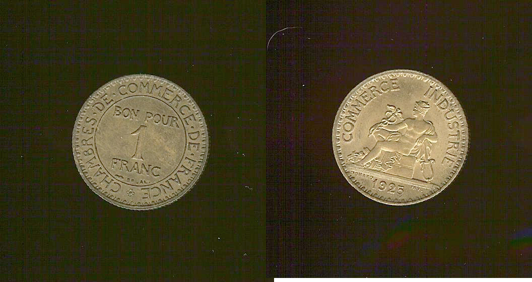 1 franc Chambres de Commerce 1925 SPL+